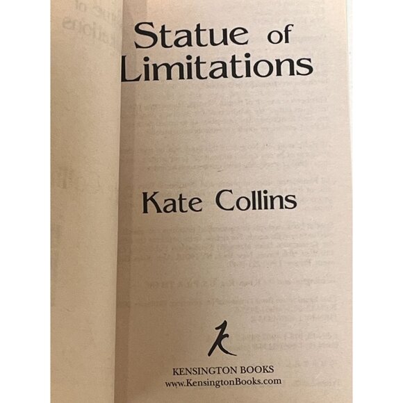 Statue of Limitations Kate Collins Goddess of Greene St Mystery Book Cozy Sleuth - Picture 4 of 5